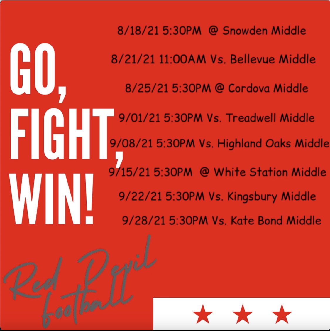 2021-2022 Football Schedule❣️