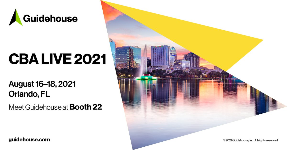 Visit <a href="/GuidehouseFSAC/">Guidehouse Financial Services</a> at booth 22 during <a href="/ConsumerBankers/">Consumer Bankers Association</a> #CBALIVE. Attend our #GuidehouseExperts sessions that include discussions on how to minimize #enforcementrisk, #PPPloan risks, and expected regulatory oversight.  Register now: guidehou.se/36oHSso