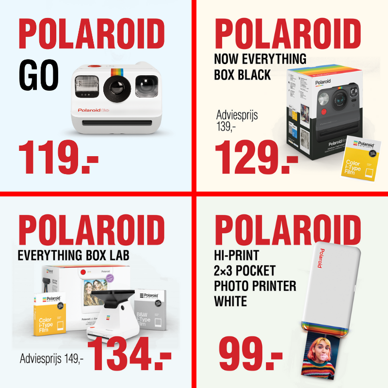 Heb jij al zo'n gave #Polaroid camera of printer gescoord voor jouw vakantie? Kom naar de winkel en maak t/m 31 juli 2021 gebruik van deze acties! Bekijk de specificaties op onze website!
ringfoto.nl