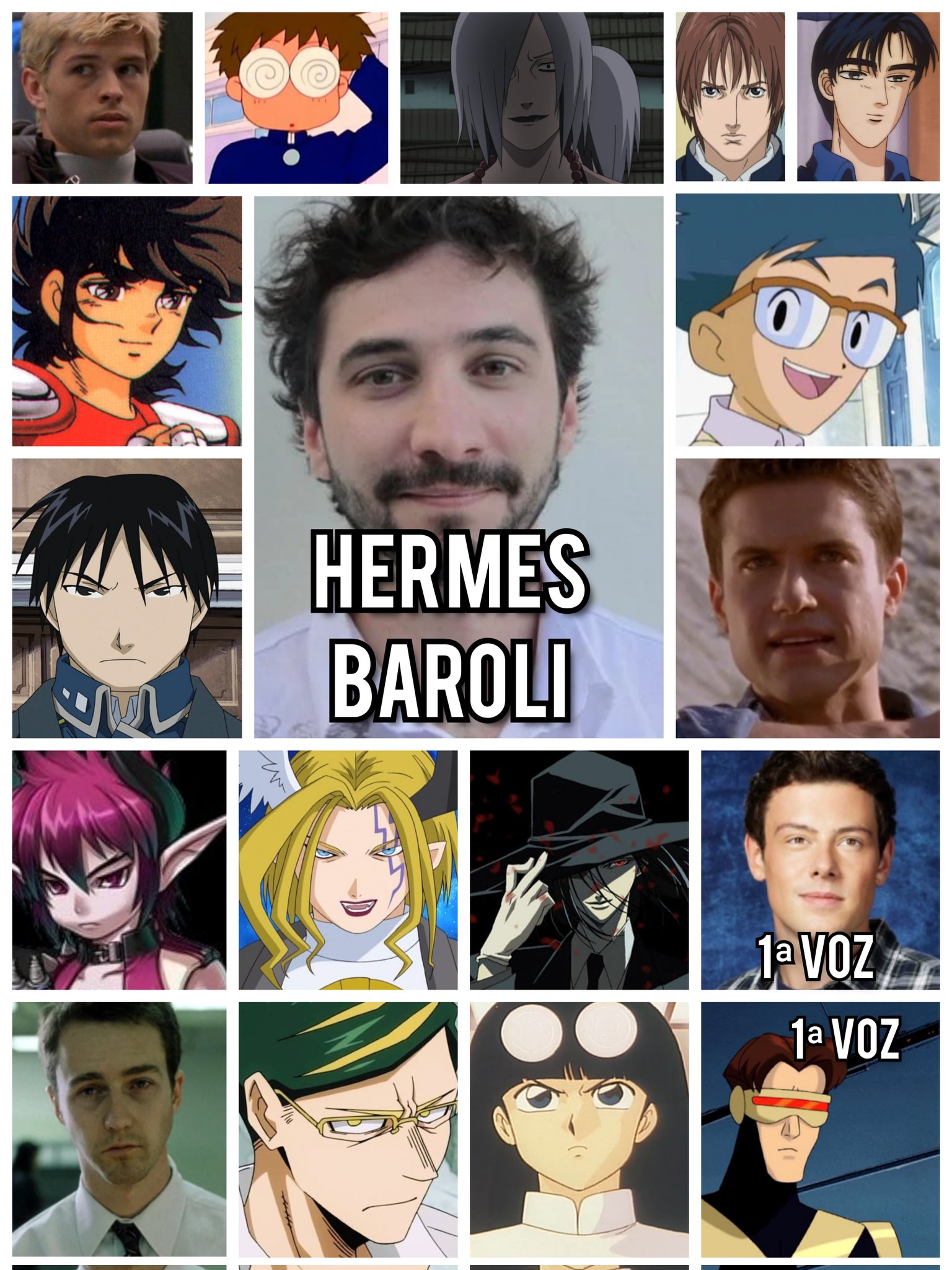 Personagens Com os Mesmos Dubladores! on X: Agora não temos só um mas DOIS  dubladores brasileiros que coincidentemente compartilharam personagens com  um seiyuu, o Shinichiro Miki! O Hermes Baroli dublou o Roy