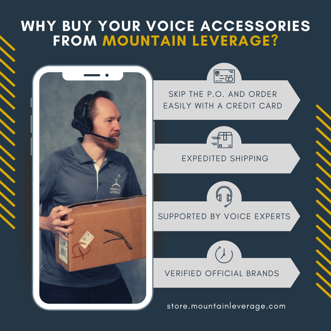 Mountain Leverage on X: As part of Mountain Leverage's support offerings,  we provide the industry's easiest process to purchase new and official  brand accessories for your voice system through our online store.