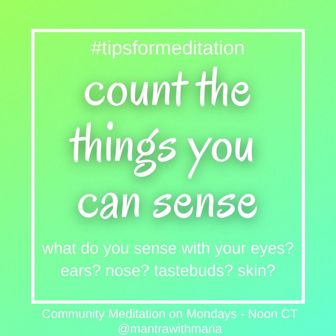 MantraWithMaria's tweet image. #Grounding ourselves in the actual perceivable things around us can do a lot to #downregulate our systems, taking us (one step) out of #fightflightfreeze , and into a more #peacefulstate.

#countthethings
#mantrawithmaria #tipsformeditation #simplemeditation #easymeditation