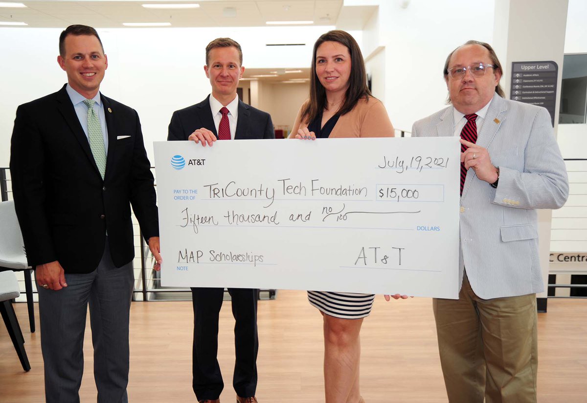 AT&amp;T is funding scholarships for students in the Media Arts Production (MAP) program. A $15,000 donation will fund 10 $1,500 MAP scholarships for low-income and/or under-resourced students. <a href="/ATT/">AT&T</a> #TCTCmediaarts