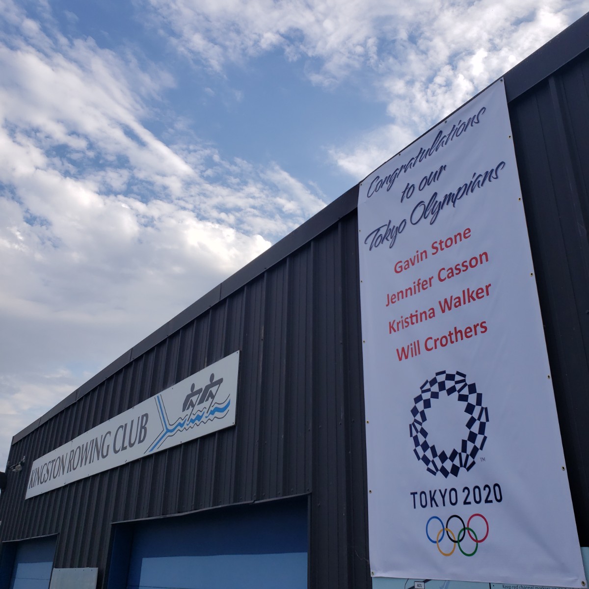 The KRC proudly celebrates our Tokyo 2020 Olympians 🎌 Jennifer Casson, Gavin Stone, Kristina Walker, and Will Crothers. 🇨🇦 Good luck to you  and your teammates in today's regatta! 💪🏻 We can't wait to cheer you on! 👏🏻
