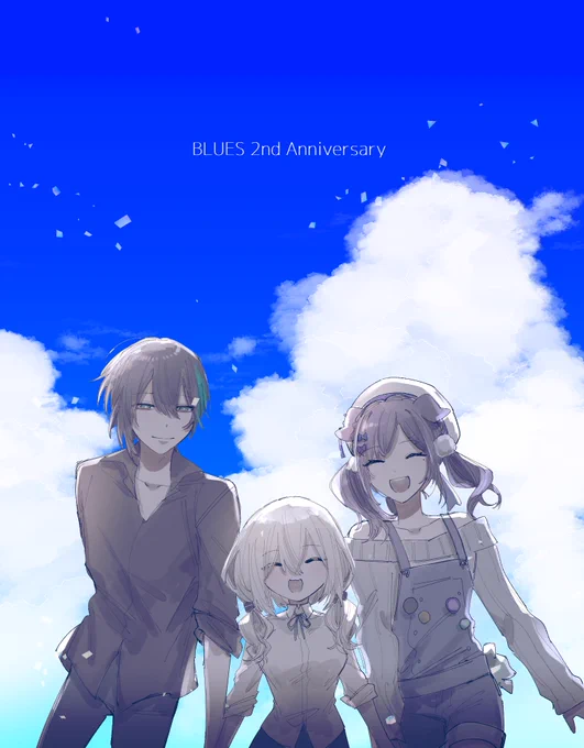 #マル描いてちょんっ
#ういはぁーと
#灰画
#ぶるーずをすこれ

ぶるーず2周年おめでとうございます!
これからも応援しております!! 