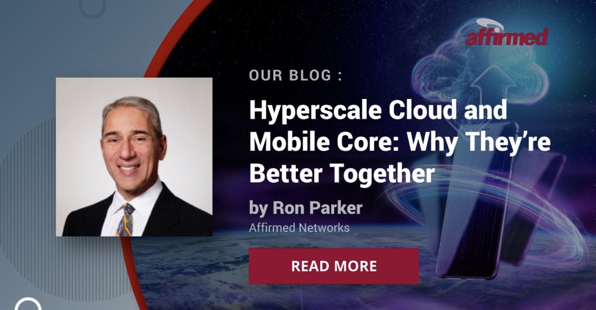 AffirmedNetwork's tweet image. In this blog, Ron Parker explains what happens when you put a #mobilecore in a #hyperscale #cloud ☁️. Hint- it’s pretty awesome! bit.ly/3belgOi