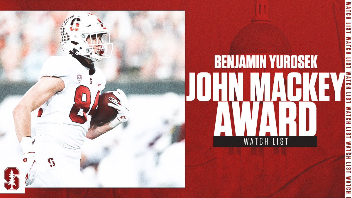 John Mackey Award ➡️ @BYurosek It’s only fitting that a member of #TightEndU would be on the watch list for the nation’s best tight end! #GoStanford