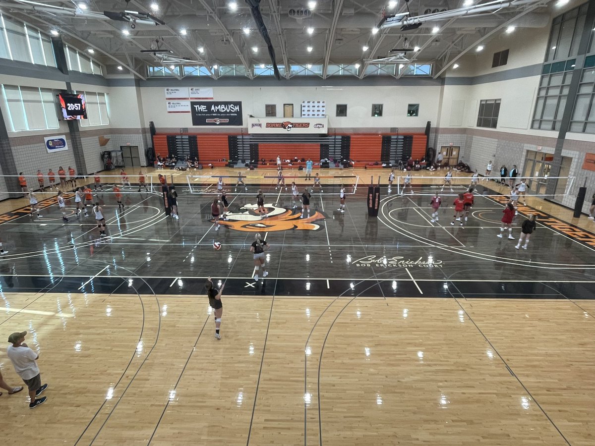 Team camp in underway! Some quality athletes in our gym today! #doanesummervolleyball #DUteamcamp