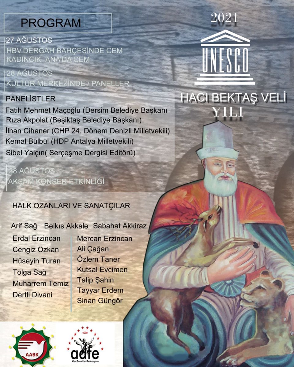 2021 Unesco Hacı Bektaş Veli yılı...
