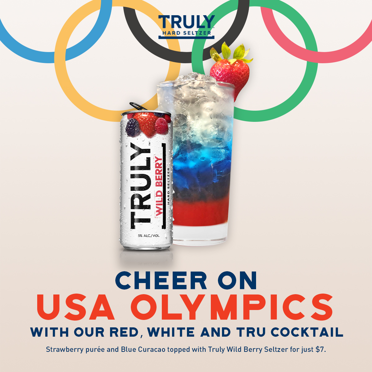 Champps's tweet image. Go for the gold with our Red, White and Tru Cocktail!🥇🍹 Cheer on the U.S. with the perfect summer sip!