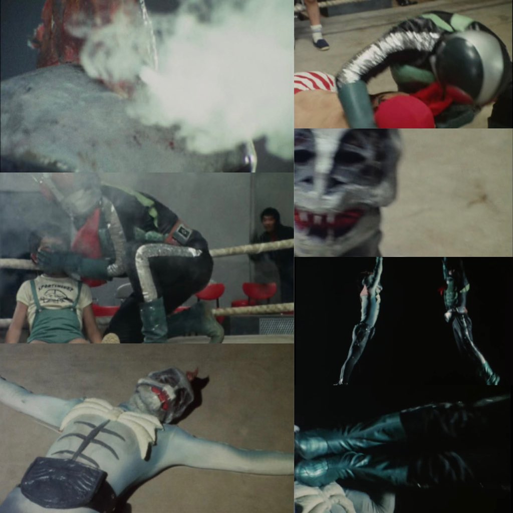 ピラザウルスは、ライダーとの戦いにより改造人間の変身装置が破壊され