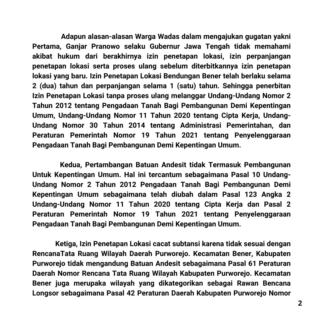 Wadas_Melawan's tweet photo. PERS RELEASE: WARGA WADAS GUGAT GANJAR PRANOWO ATAS KEBIJAKAN YANG MERUGIKAN

Kami Warga Wadas yang tergabung dalam Gerakan Masyarakat Peduli Alam Desa Wadas (GEMPADEWA) bersama Koalisi Advokat Untuk Keadilan GEMPADEWA menyatakan sikap sebagai berikut: https://t.co/uRf0mLk6cO