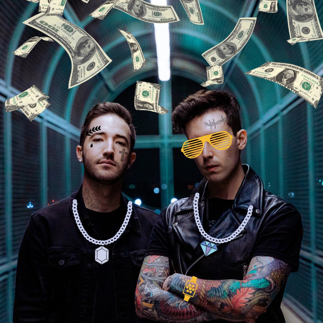 makeouttyler's tweet photo. We changed our sound a bit while recording this week, so we’re going with this look now https://t.co/dKgZdJS6n5