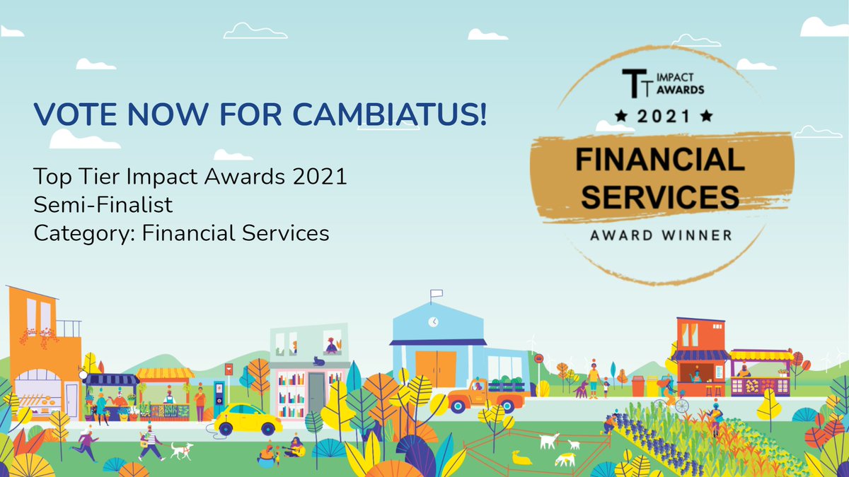 _cambiatus's tweet photo. We are one of the 10 semi-finalists to the Top Tier Impact Awards in the Financial Services Category! 🚀 Help us getting into the final event with your vote for Cambiatus here now: https://t.co/L7CiIqSmNT

#community #blockchain #socialcurrency https://t.co/UZnv5QPQAz