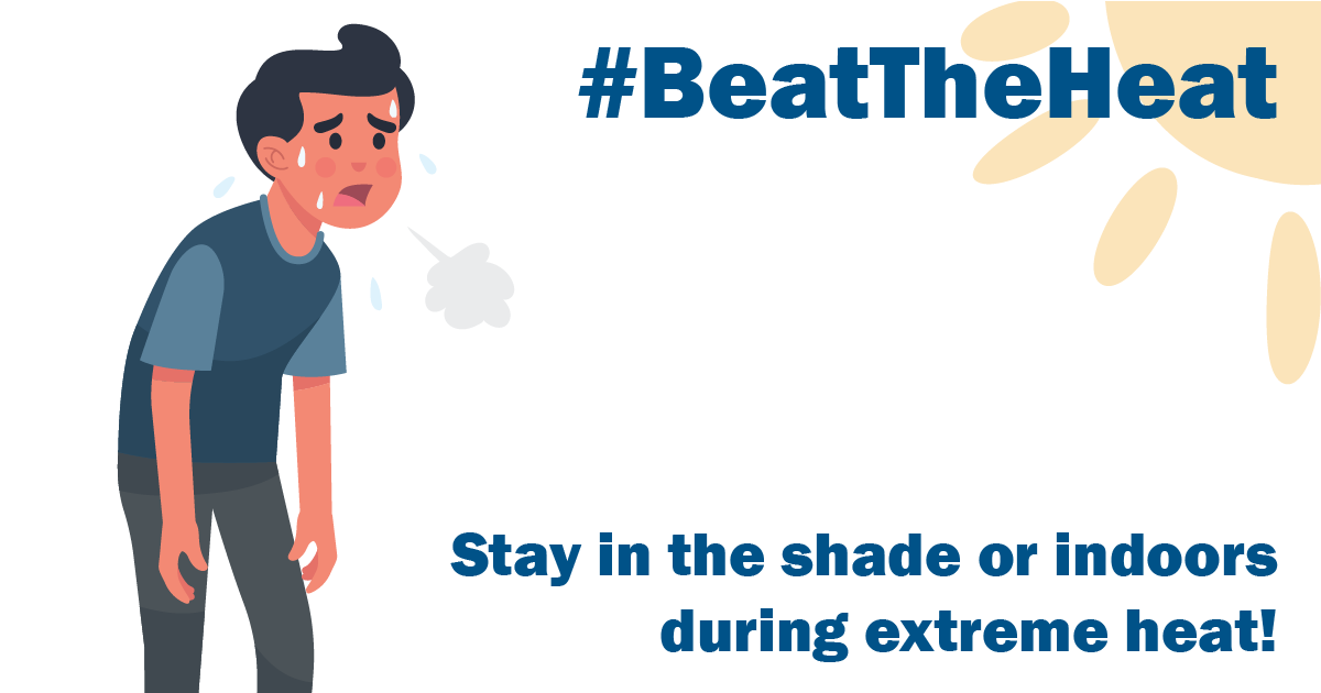 Summers are for spending time outdoors, but don't forget about the danger of extreme heat:

✅ Stay indoors during midday heat.
✅ Wear lightweight clothing.
✅ Drink plenty of fluids to stay hydrated.
✅ Never leave people or pets in a closed car.

More: ready.gov/heat