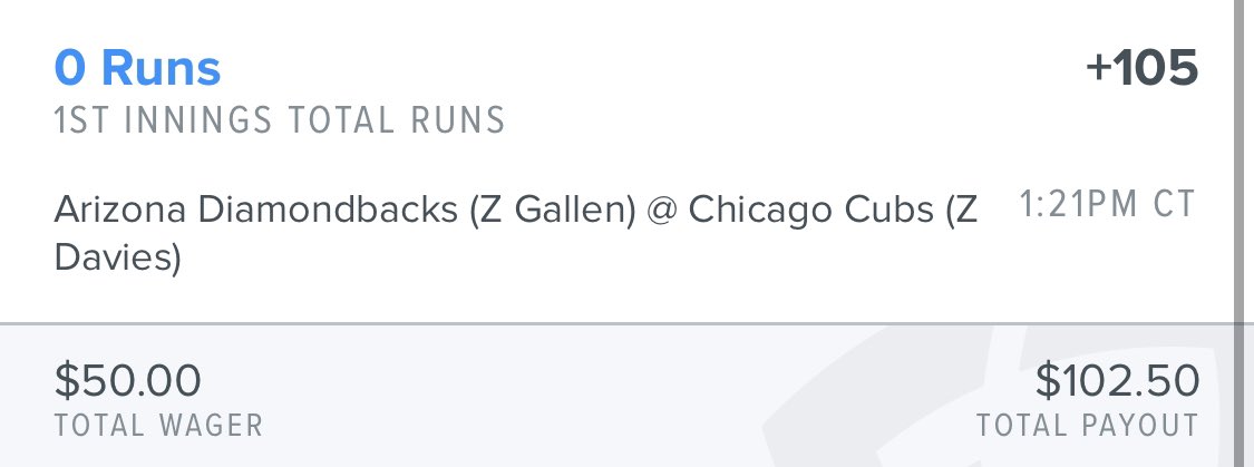 Tim73255684's tweet image. Pissed. Let’s go Cubs. 2 bets 1 unit each.