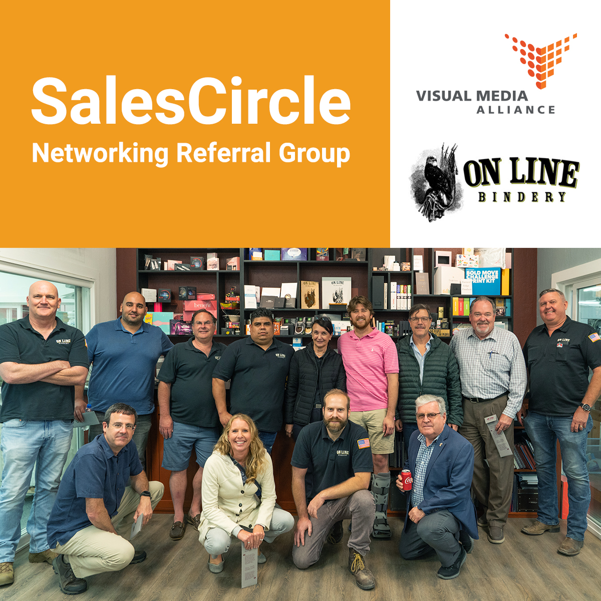 VisualMediaAll's tweet image. #SalesCircle with our #VMAMembers at our first hybrid (LIVE and ONLINE) #event at On Line Bindery (onlinebindery.com) was a success! View photos at tinyurl.com/salescircle4 and join us at our next event. RSVP at vma.bz/salescircle.