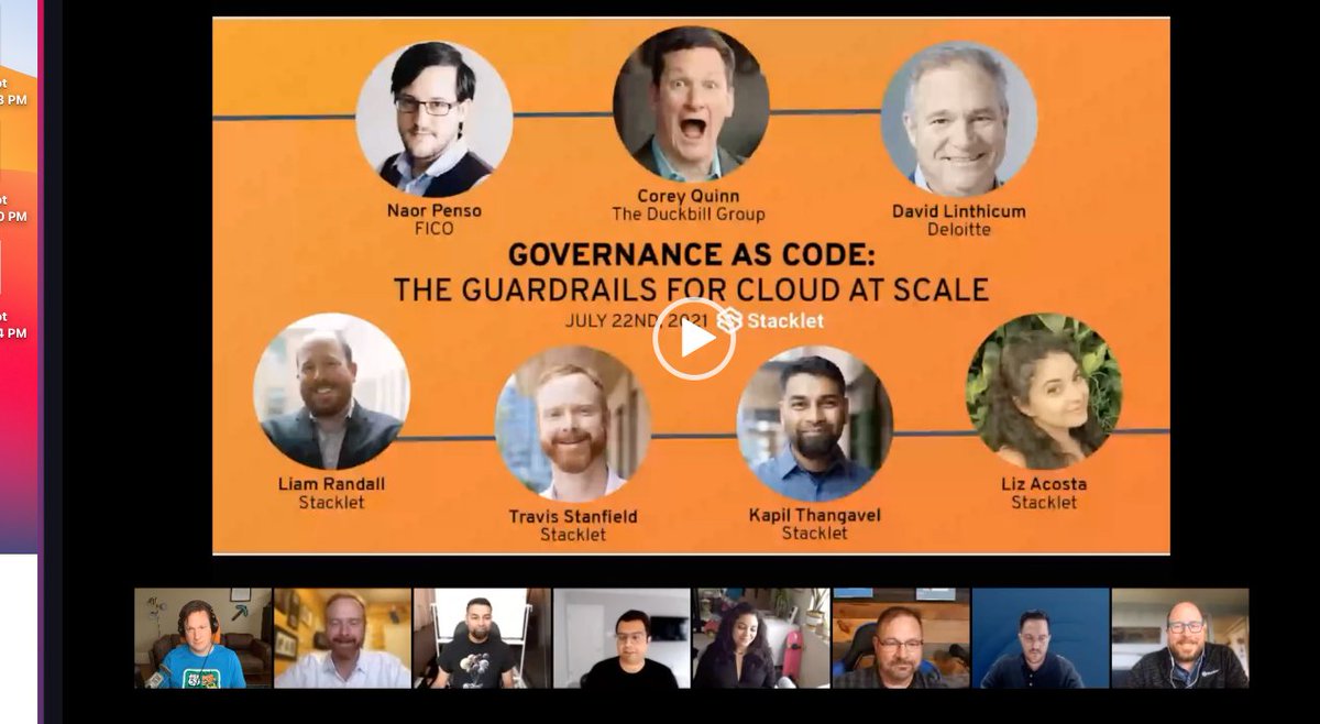 nftReact0r's tweet photo. Had a great time with fantastic speakers and an engaged audience. If you missed it the recording is posted here -> https://t.co/os8SgKLS3C #GovernanceasCode #cloudgovernance @stackletio https://t.co/cFVQ8HXQq2