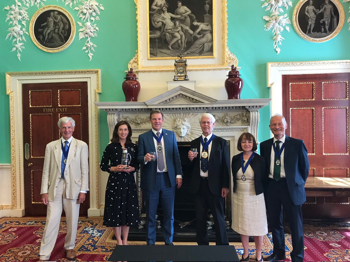 Yesterday Master Peter Hall and Wardens presented an engraved water jug to Lord Mayor Alderman William Russell commemorating Richard 1st selling the conservancy of the River Thames to the City of London in 1197
