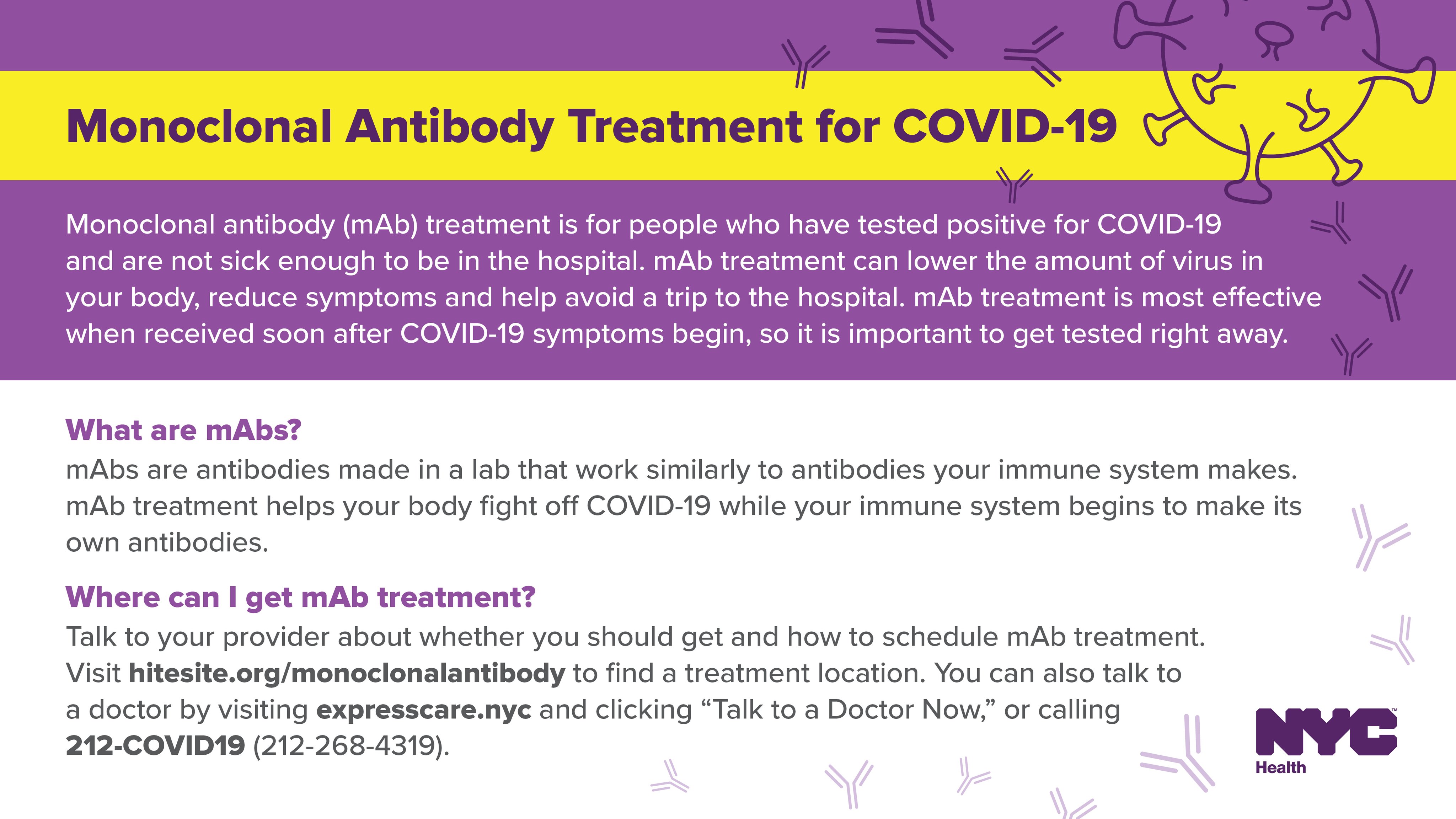 Nychealthy Ø¹Ù„Ù‰ ØªÙˆÙŠØªØ± Have You Heard About Monoclonal Antibody Treatment For Covid19 Monoclonal Antibody Mab Treatment Can Lower The Amount Of Virus In Your Body Reduce Symptoms And Help You Avoid A