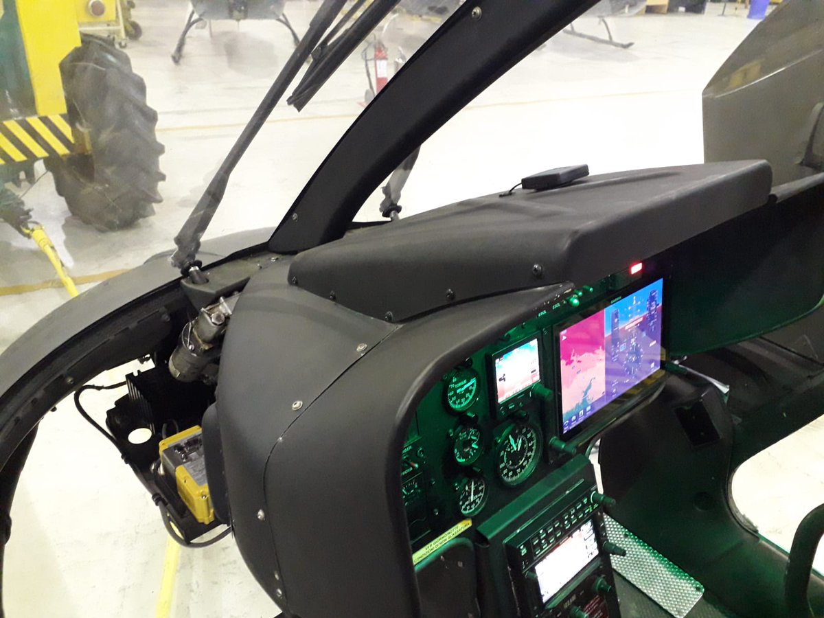 redimec's tweet image. 🚁 AB-206 - Así se ve la cabina del quinto helicóptero modernizado por Redimec y FAdeA para Ejército Argentino en las instalaciones de @fadea_oficial_  #ab206 #ingenierianacional