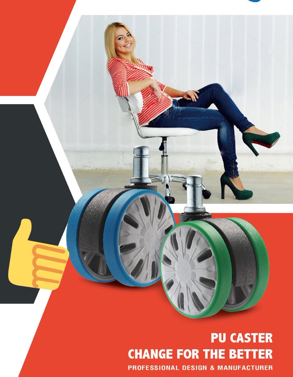 Do you know how many times the office chair caster rolls a day?
54 times a day
1188 times a month
14256 times a year