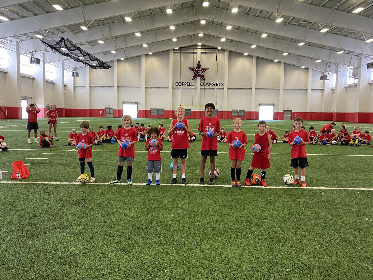 tim_davis24's tweet photo. The little soccer star went big time and tackled Coppell soccer camp. He's not excited at all!! Haha! #soccerstar #CISD ⚽️ #skills🏆 #CHS https://t.co/MFf0WraOko