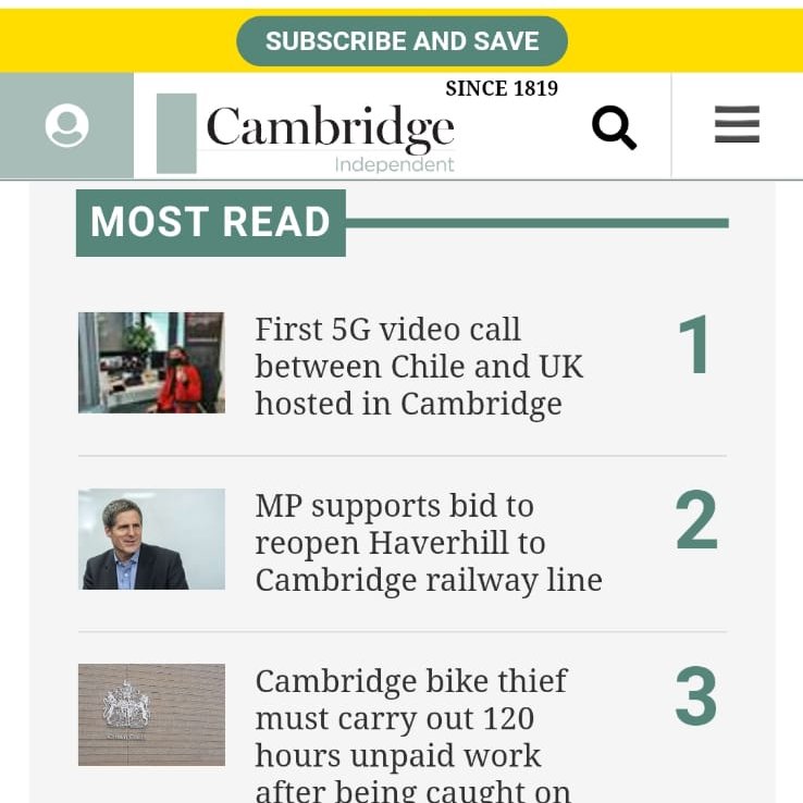 How awesome! We achieved number 1 most read article in @CambridgeIndy in the UK. #innovation #womenintech #5G #IoT