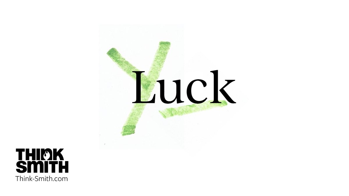 Rob_ThinkSmith's tweet image. Switch one letter and "luck" becomes "yuck". That's exactly how I feel when someone tells me I'm lucky.

While I am grateful for the career that I have, luck had nothing to do with it.

Download my free workbook to learn more about yuck... I mean luck ➡think-smith.com/luck