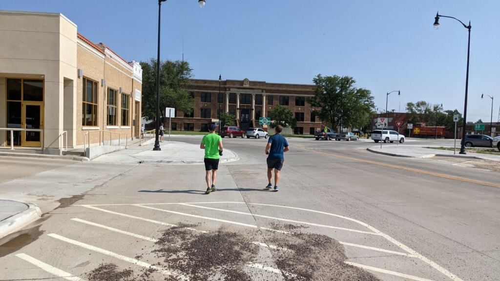 GeorgeSchroeder's tweet photo. Day 1. Done. 17.39 miles down. We’re halfway to Colorado on the #PanhandleRun. 

Great run! Let’s do it again tomorrow.

Help us support @neverthirst and get a cool t-shirt, too.

https://t.co/sTshDsHNtN https://t.co/BYO232xpUJ