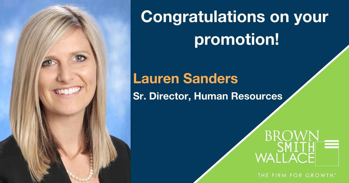 Congratulations are in order! Lauren Sanders has been promoted to Sr. Director, Human Resources! #culturematters