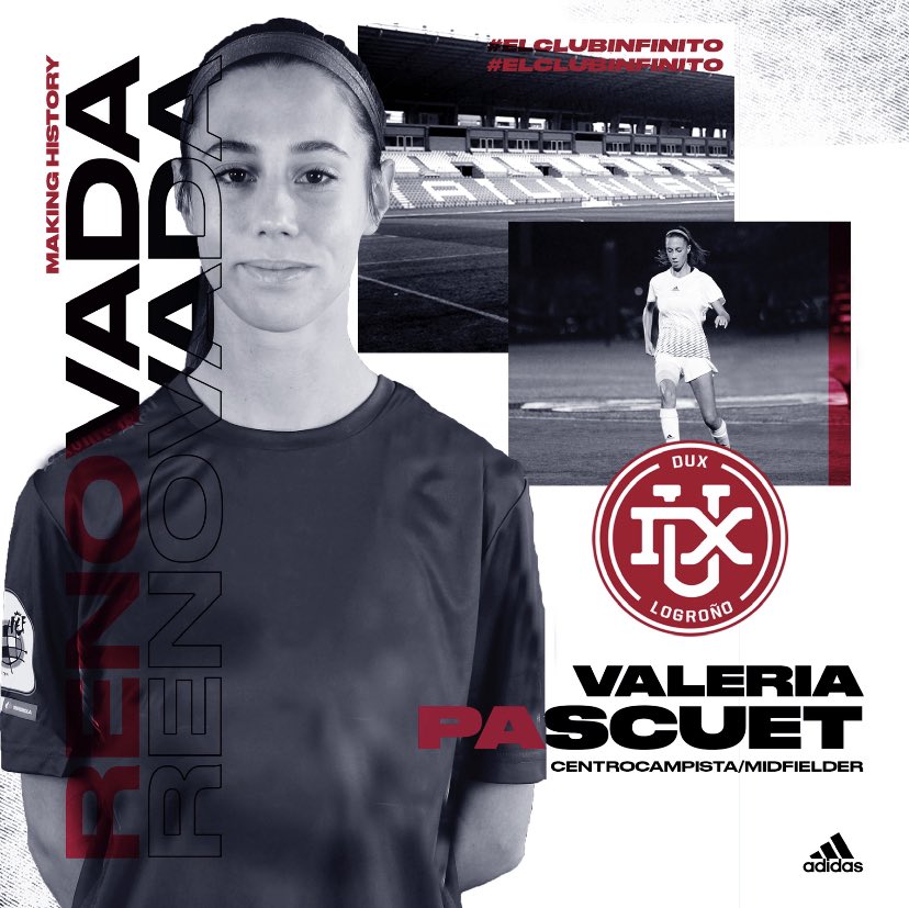 ¡<a href="/valeriapascuet8/">Valeria</a> renueva con el #DUXLogroño!

La jugadora navarra seguirá en las filas del conjunto riojano en la temporada 2021-22

#GoDUX | #Volveremos