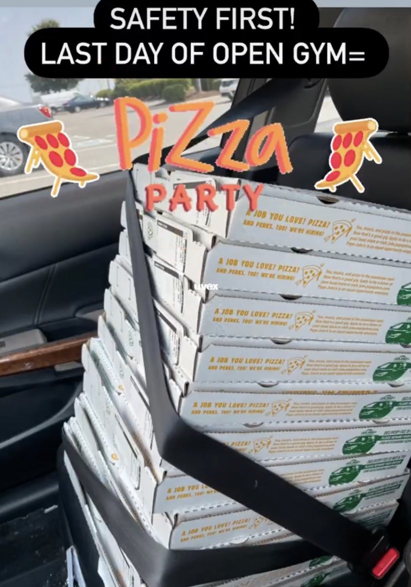 LAST DAY OF OPEN GYM = PIZZA PARTY! 🍕