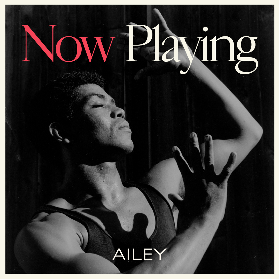 Jamila Wignot's unforgettable AILEY is now playing <a href="/FilmLinc/">Film at Lincoln Center</a> and <a href="/AngelikaFilmNY/">Angelika Film Center</a>. See it this weekend with filmmaker Q&amp;A's following select screenings: neonrated.com/ailey