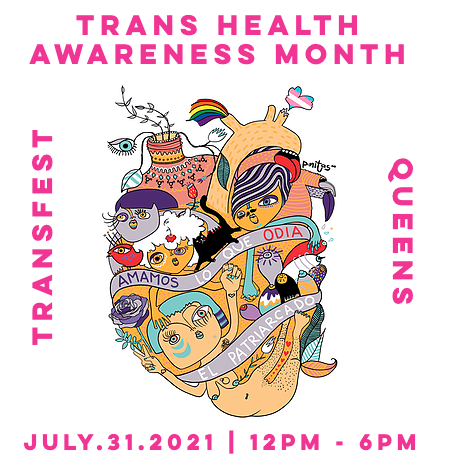 Join <a href="/CITGny/">Colectivo TRANSgrediendo®</a> July 31, 2021 from 12-6 p.m. ET to celebrate #TransHealthAwarenessMonth using music, art, and culture as a way to assert TGNC identities and connect positively with the community at large.

To learn more, visit voicesarefree.org/transfest.