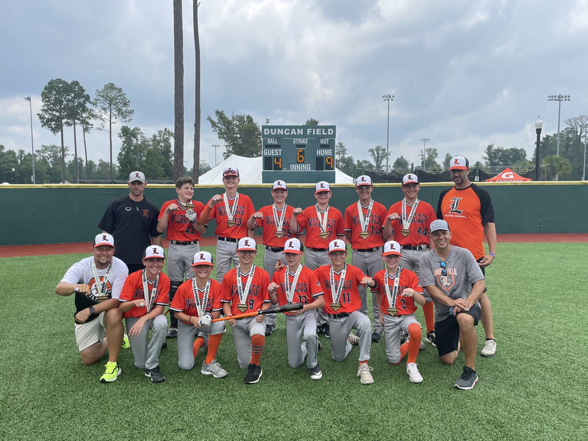 Congrats Libertyville 12U squad on <a href="/RipkenExpMB/">The Ripken Experience Myrtle Beach</a> championship!  7-2 for the week!  #earnit <a href="/NealJames56/">NealCotts</a> <a href="/GDBJr5/">Gary Bennett</a>