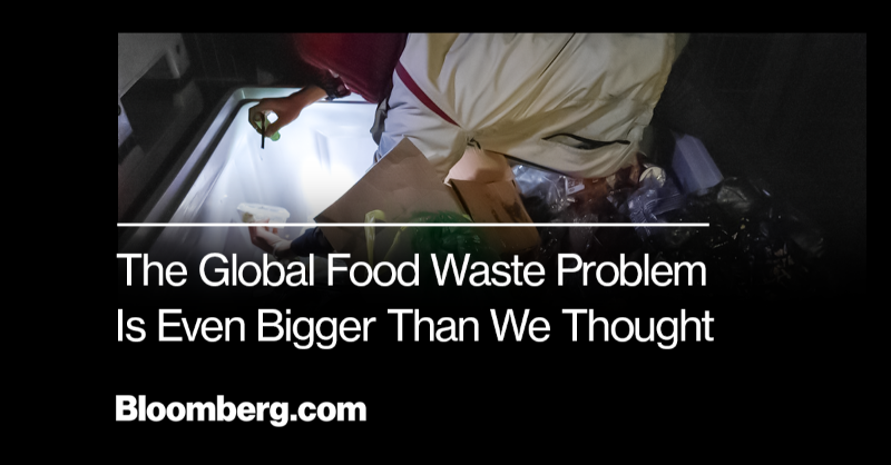 business's tweet photo. More than 2 billion tons of food goes uneaten around the world, almost double than previously thought, according to a new report.