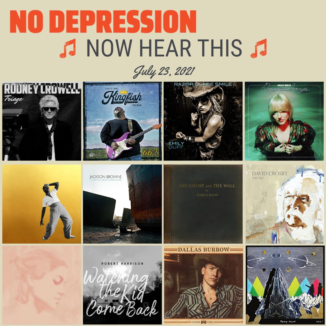 🏆 #NewMusicFriday 🏆

Featuring <a href="/RodneyJCrowell/">Rodney Crowell</a> <a href="/callmekingfish/">Christone "Kingfish" Ingram</a> <a href="/emilyduffband/">emily duff</a> <a href="/mollyjburch/">Molly Burch</a> <a href="/leonbridges/">Leon Bridges</a> <a href="/JacksonBrowne/">Jackson Browne</a> <a href="/joshuaradin/">Joshua Radin</a> <a href="/thedavidcrosby/">David Crosby</a> <a href="/avaearlmusic/">Ava Earl</a> <a href="/DallasBurrow/">Dallas Burrow</a> <a href="/Pony_Hunt/">PONY HUNT</a> + more!

Latest album reviews: nodepression.com/album-reviews