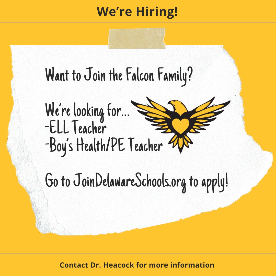 We’re looking for a few enthusiastic educators to join the Stanton Faculty! #StantonTeachersSOAR