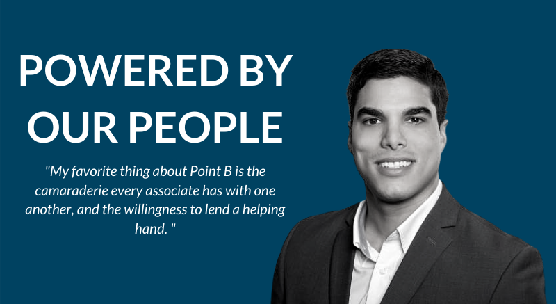 PointB's tweet photo. We exist for the benefit of our people. We are proud to be home to consultants delivering exceptional work like #Chicago’s Mostafa Farag. Learn more about Mostafa’s Point B journey so far: https://t.co/pL2jstuNHU
#FindYourPointB https://t.co/UYwVogNmkp
