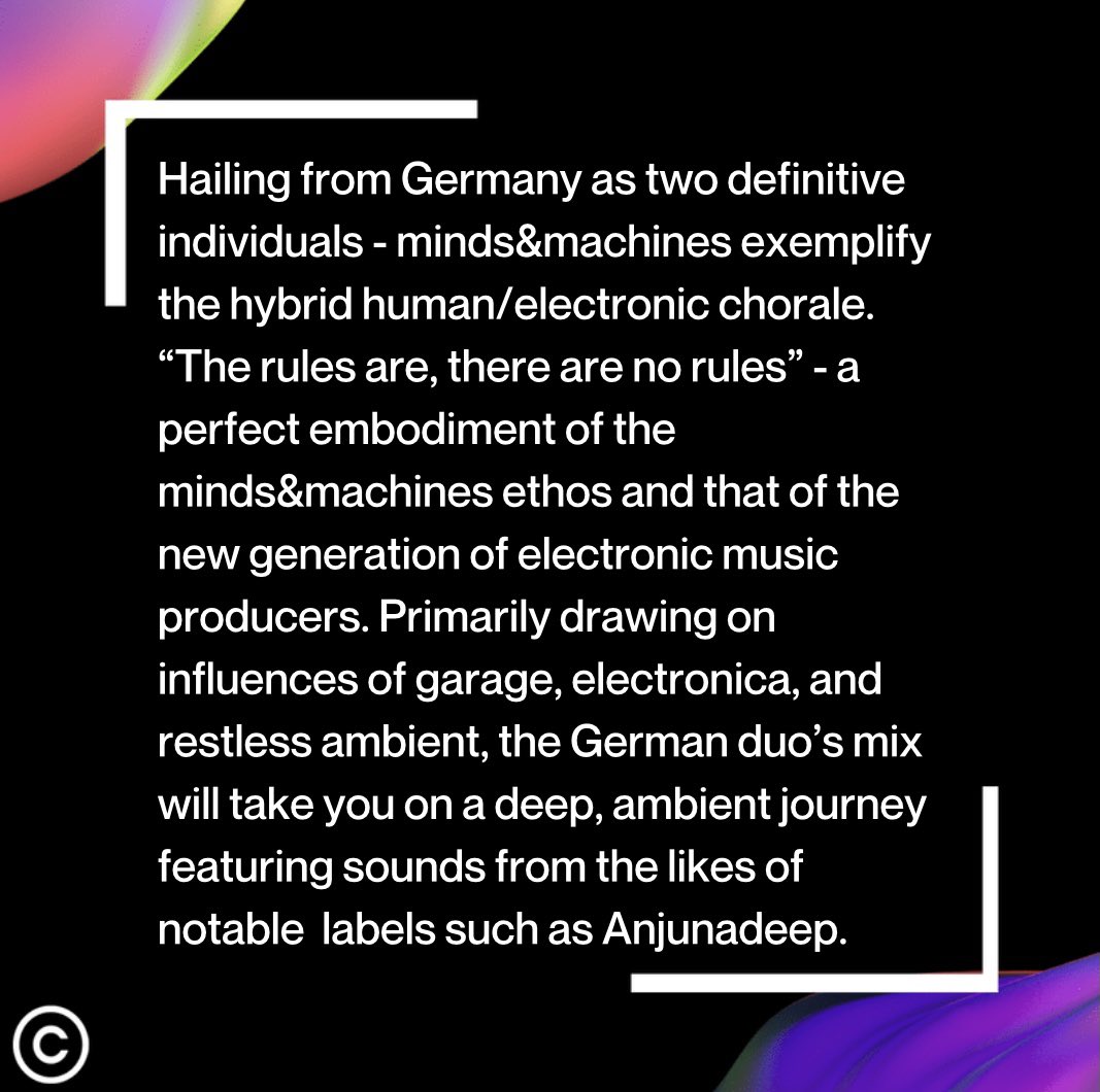 createos's tweet image. New DJ mix alert! 🚨 Take a dive into these brand new mixes from minds&amp;amp;machines and DJ Sres live now on @AppleMusic 🎵

#musicindustry #musicstreaming #createos #createsafe #musicmarketing #music⁣⁣ #applemusic #dj #djmix #djmixes