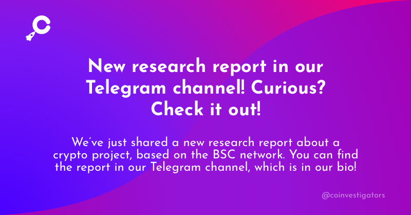 coinvestigators's tweet photo. NEW RESEARCH! 📄

First ever @coinvestigators research report!
We’ve shared it in our Telegram channel, so check it out and join!

We're working on our next research report. Research requests? Message us! 🔎🚀

#binance #cryptoexpert #blockchainnews #trustwallet #pancakeswap https://t.co/JVfO7bmuEE