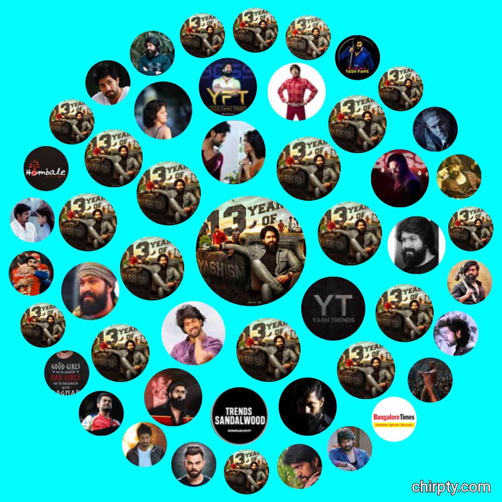 Circle 1

@YashTrends

@YashFCRamnagara

@JeevanRocky17

@4KBOSS1

@RameshS03065059

@D17333

@GouthYash

@YashTeluguFc

Circle 2

@TheNameIsYash

@SandalWoodOff

@Bhimesh08

@YashSupreeth

@RockyyyyBhai

@Y_C_AJ

@TeamOnlyYash

@Lakshmiiie

@YashFansTweet

@YashFansTrend