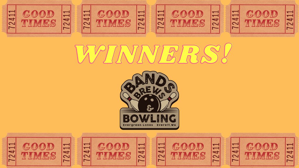 TcbEntgroup's tweet photo. Let's hear it for our winners who won tickets to #BBB. They have been notified by email. Didn't win? Don't worry, get your tickets here 👉 https://t.co/97SaJgsYAQ

#bandsbrewsbowling #Everett #Washington #evergreenlanes #bands # brews #bowling #partyintheparkinglot https://t.co/9zVMyf2Tyh