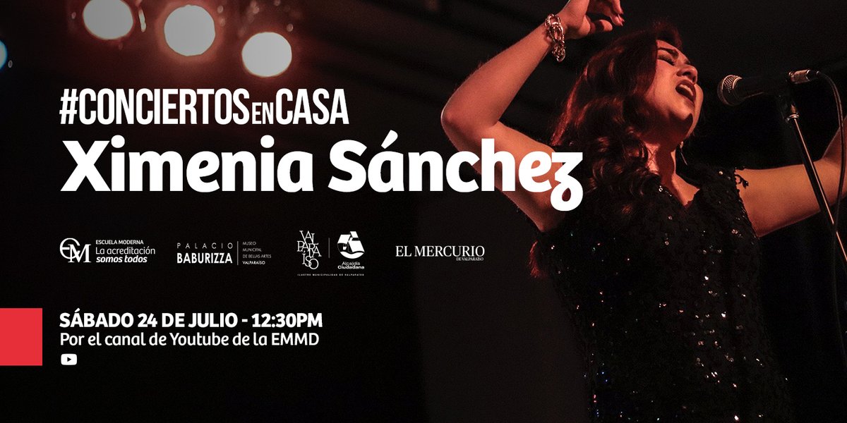 escuelamoderna's tweet photo. Continúa el ciclo #ConciertosEnCasa con la presentación de exalumna de #CantoPopular Ximenia Sánchez 😍
👉Mañana sábado 24 de julio a las 12.30 horas a través de la redes sociales del @museobaburizza y #LaModerna
No te lo pierdas!✨
#Streaming #Musica #MusicaLatina #MusicaAnglo https://t.co/Ruec8U4w3Q