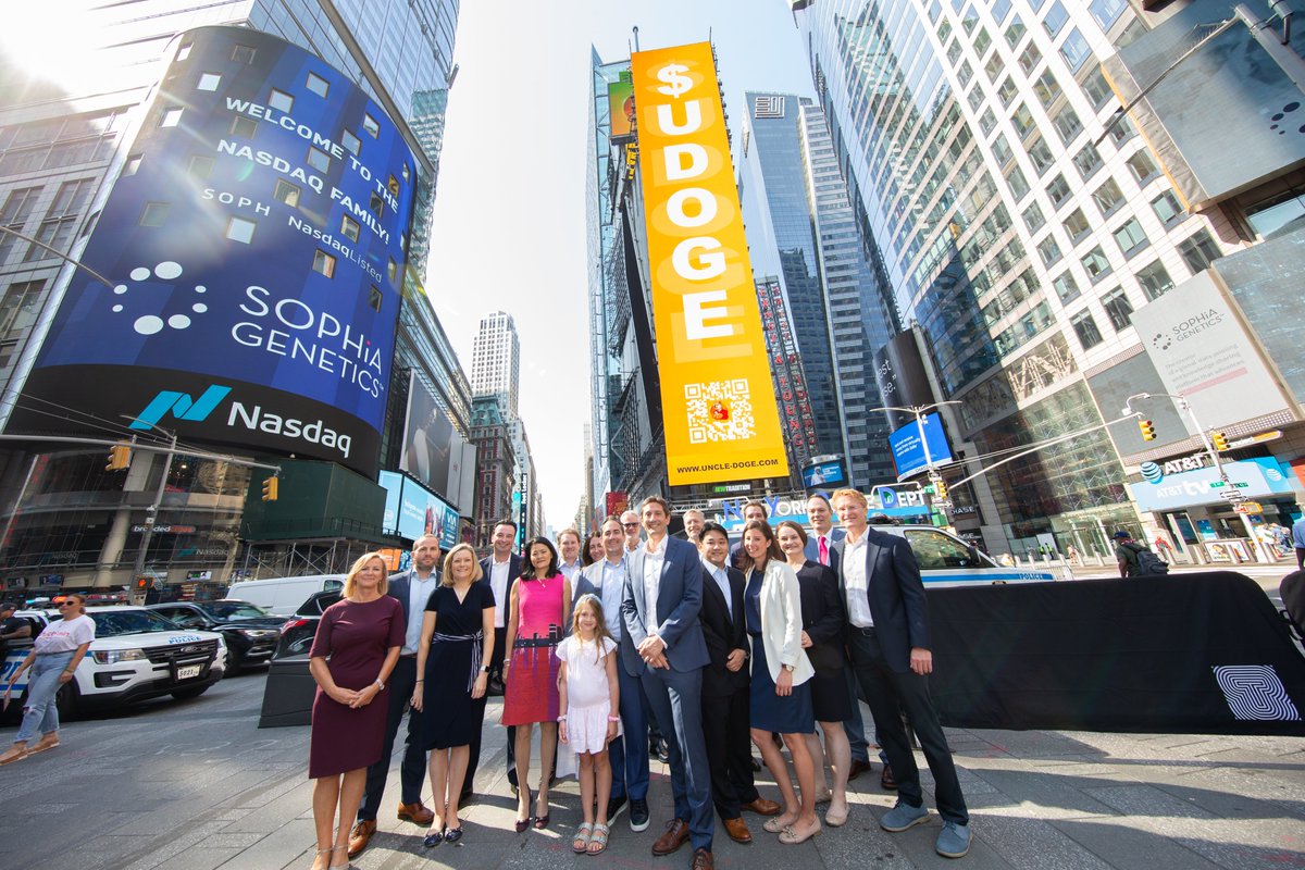 NasdaqExchange's tweet photo. Welcome to the @Nasdaq family, @SOPHiAGENETICS!   👏👏👏

Now trading: $SOPH

SOPHiA GENETICS is a health tech company democratizing Data-Driven Medicine to improve medical research worldwide. #NasdaqListed ✔️ https://t.co/0ZcO8MDJ3X