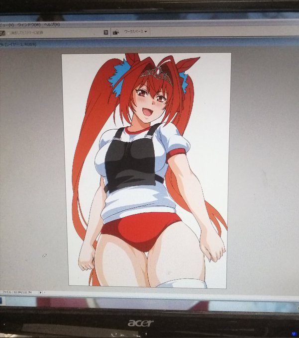 夜食(パンにサラダ)食べて一服してる間にダスカに色落とす。ダスカはどんなに太股を太く描いても許されるそうな。
尻尾は逆に流した方がいいね。

さて戦艦ばかりの仕事に戻ります。 