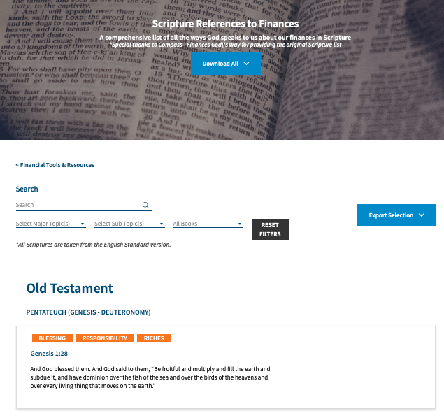 RonBlueInst's tweet image. Want to search the Bible and what is says on any money related topic? 

We've just launched a new tool on our website to help you do just that. Check it out here: buff.ly/3zzcWlP