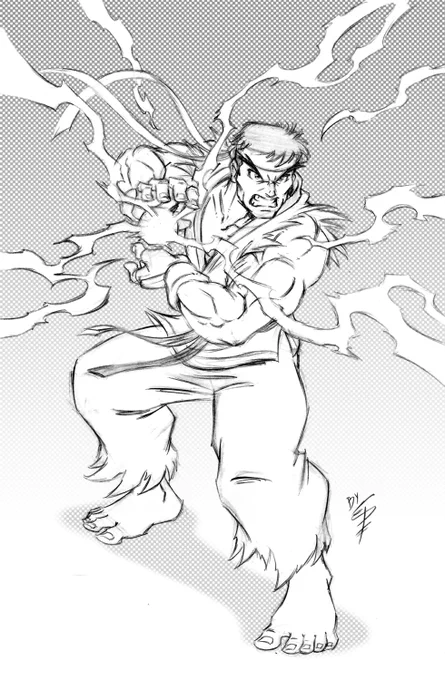 Just a sketchwork I did a few years ago. Hadouken! #HappyBirthdayRyu 🥳 