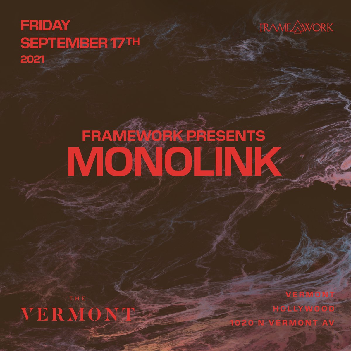 German liveact, singer-songwriter and producer who specializes in ambient, techno, electronica and house genres comes to LA Friday September 17th. Framework presents Monolink at The Vermont, Tickets on sale now for his Under Darkening Skies US tour LA show.